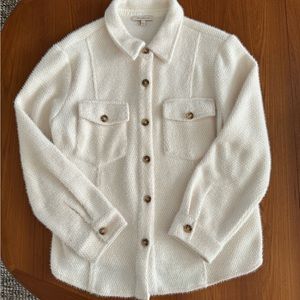 SKIES ARE BLUE Myra Button Shacket Size Large